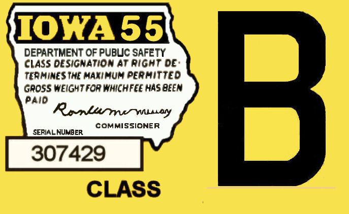 (image for) 1955 Iowa Tax Registration Sticker